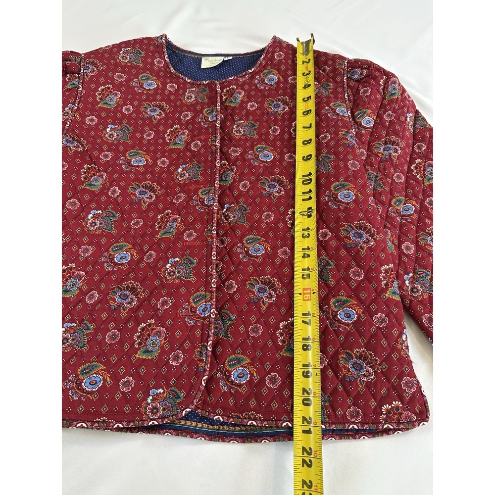 Vera Bradley Red Floral Quilted Jacket - Picture 6 of 7